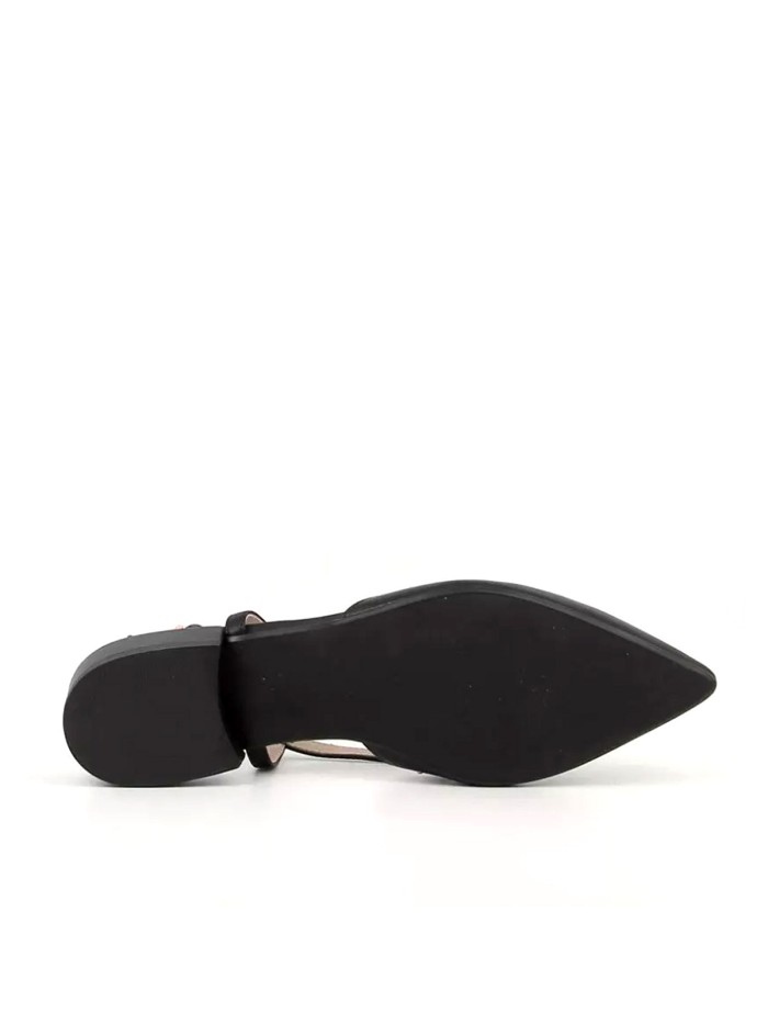ZAPATO DESTALONADO CON TACON BAJO STEPHEN ALLEN LIBBY NEGRO