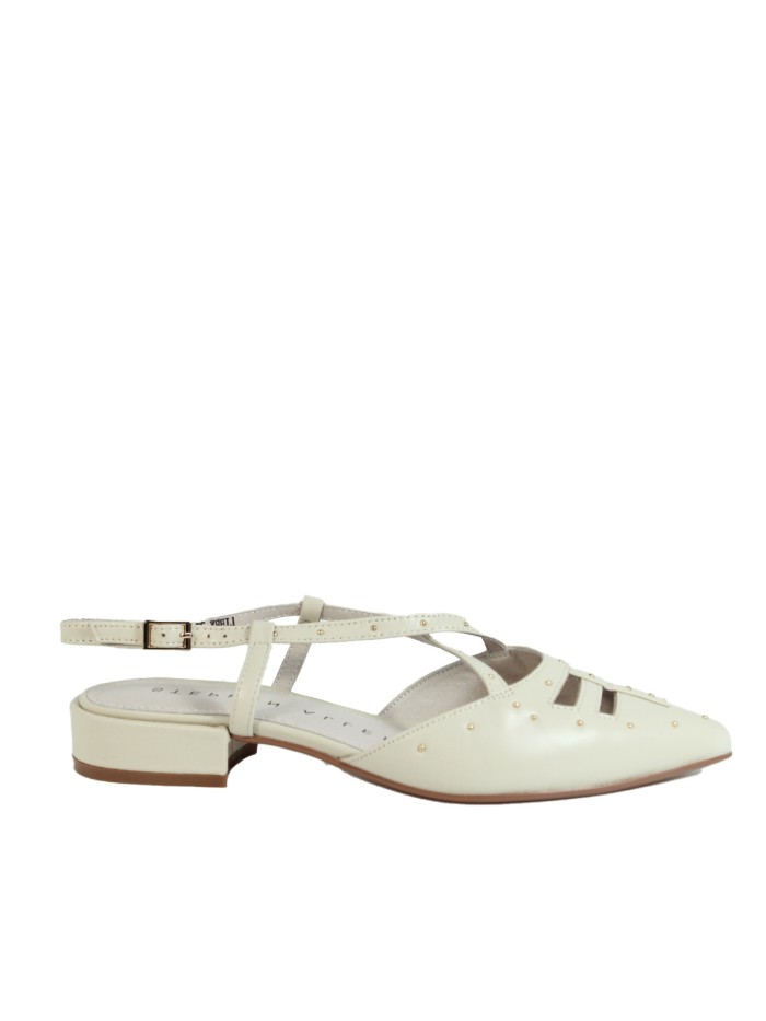 ZAPATO DESTALONADO CON TACON BAJO STEPHEN ALLEN LIBBY BEIGE