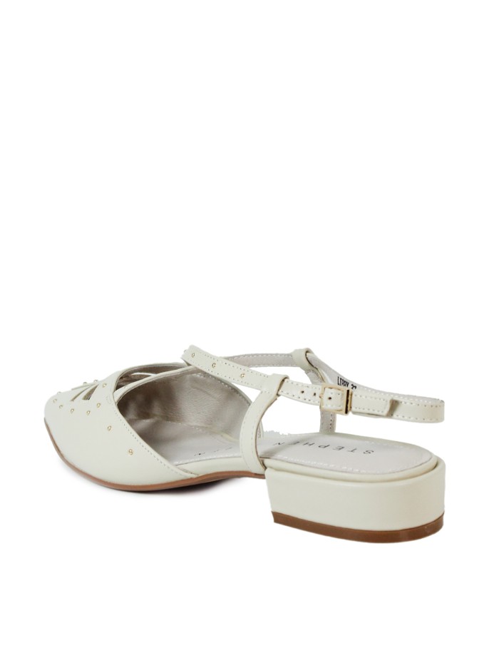 ZAPATO DESTALONADO CON TACON BAJO STEPHEN ALLEN LIBBY BEIGE