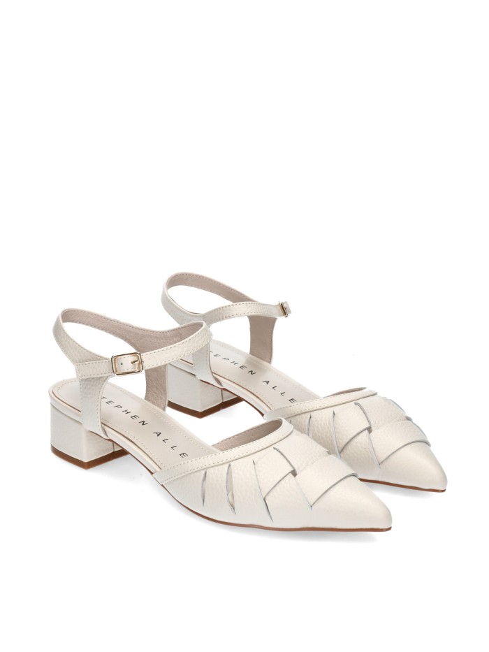 ZAPATO DESTALONADO CON TACON BAJO STEPHEN ALLEN HEBBE BEIGE