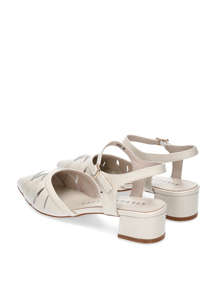ZAPATO DESTALONADO CON TACON BAJO STEPHEN ALLEN HEBBE BEIGE