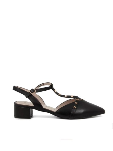ZAPATO DESTALONADO CON TACHUELAS STEPHEN ALLEN HANNAN NEGRO