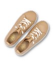 ZAPATILLAS FRESCAS DE PIEL CON CORAZONES THE HAPPY MONK MALLORCA 009 BEIGE
