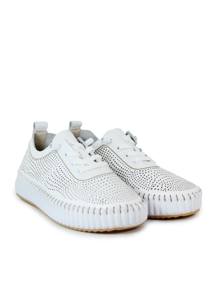 ZAPATILLAS FRESCAS DE PIEL THE HAPPY MONK MALLORCA 008 BLANCO