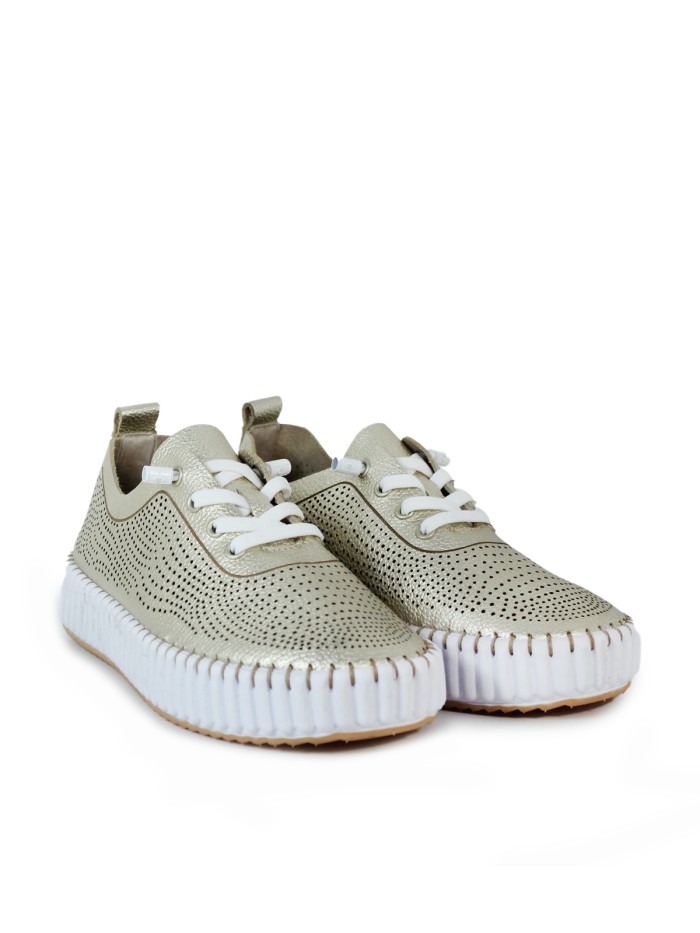 ZAPATILLAS FRESCAS DE PIEL THE HAPPY MONK MALLORCA 008 ORO