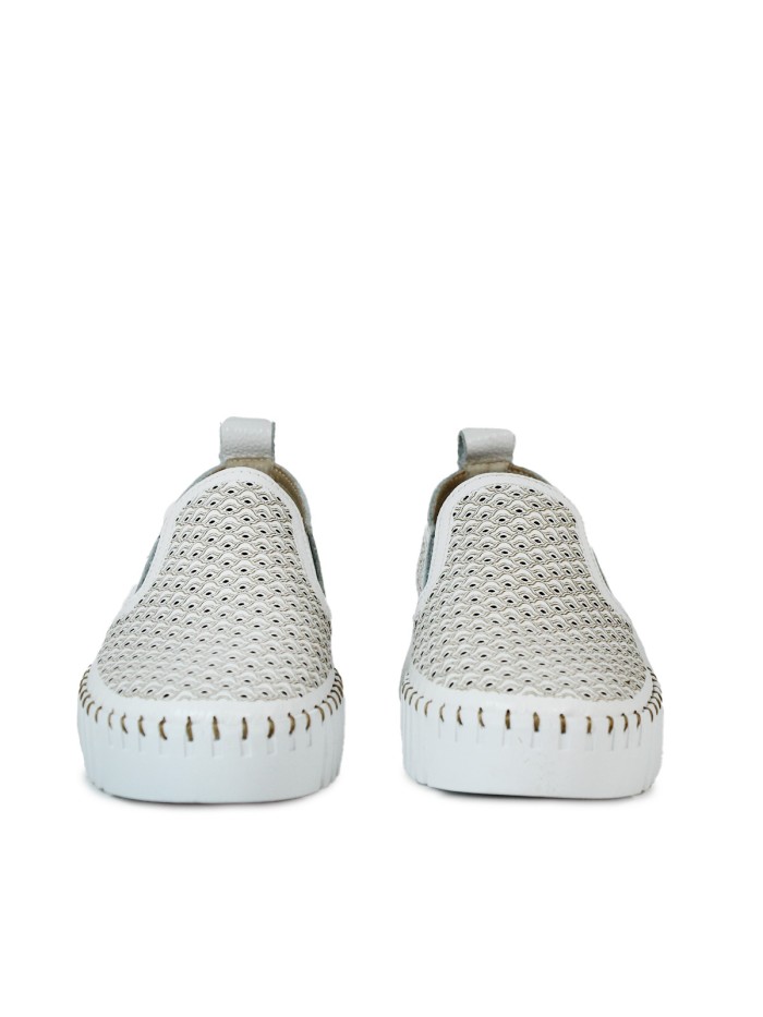 ZAPATILLAS FRESCAS DE PIEL THE HAPPY MONK BLOCK 001 BLANCO