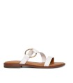 SANDALIAS PLANAS DE PIEL THE HAPPY MONK MENORCA 009 BLANCO