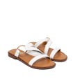 SANDALIAS PLANAS DE PIEL THE HAPPY MONK MENORCA 009 BLANCO