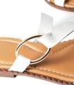 SANDALIAS PLANAS DE PIEL THE HAPPY MONK MENORCA 009 BLANCO