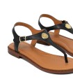 SANDALIAS PLANAS DE PIEL THE HAPPY MONK MENORCA 001 NEGRO