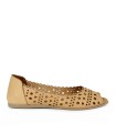 BAILARINAS DE PIEL TROQUELADAS TOP 3 SR25450 CUERO