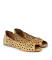 BAILARINAS DE PIEL TROQUELADAS TOP 3 SR25450 CUERO