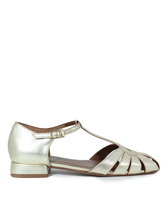 ZAPATOS RETRO DE PIEL METALIZADA ORO VEXED NEUSA 5954 METAL