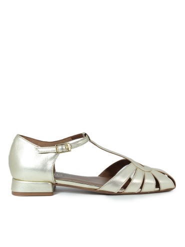 ZAPATOS RETRO DE PIEL METALIZADA ORO VEXED NEUSA 5954 METAL