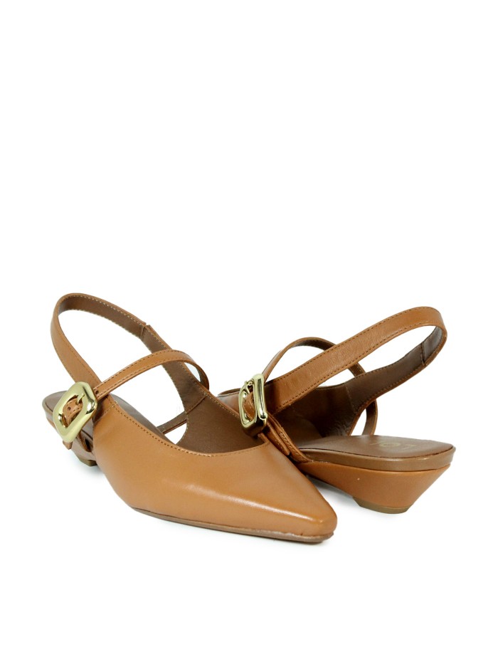 ZAPATOS DESTALONADOS DE PIEL MARRÓN VEXED SHOES ORIANA 7342
