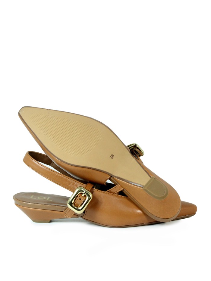 ZAPATOS DESTALONADOS DE PIEL MARRÓN VEXED SHOES ORIANA 7342