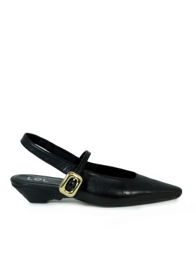 ZAPATOS DESTALONADOS EN PIEL NEGRO VEXED ORIANA 7342