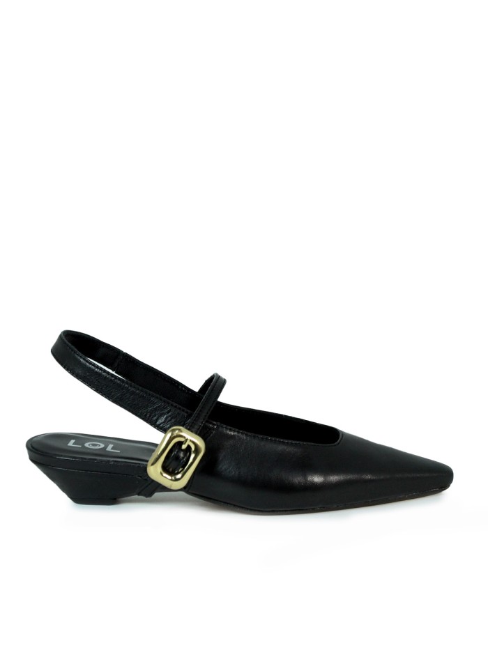 ZAPATOS DESTALONADOS EN PIEL NEGRO VEXED ORIANA 7342