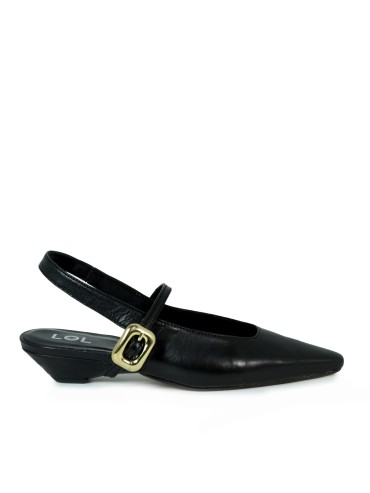 ZAPATOS DESTALONADOS EN PIEL NEGRO VEXED ORIANA 7342