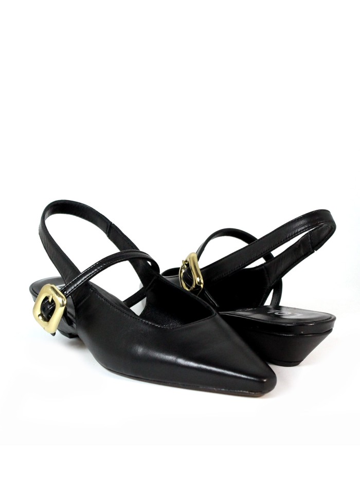 ZAPATOS DESTALONADOS EN PIEL NEGRO VEXED ORIANA 7342