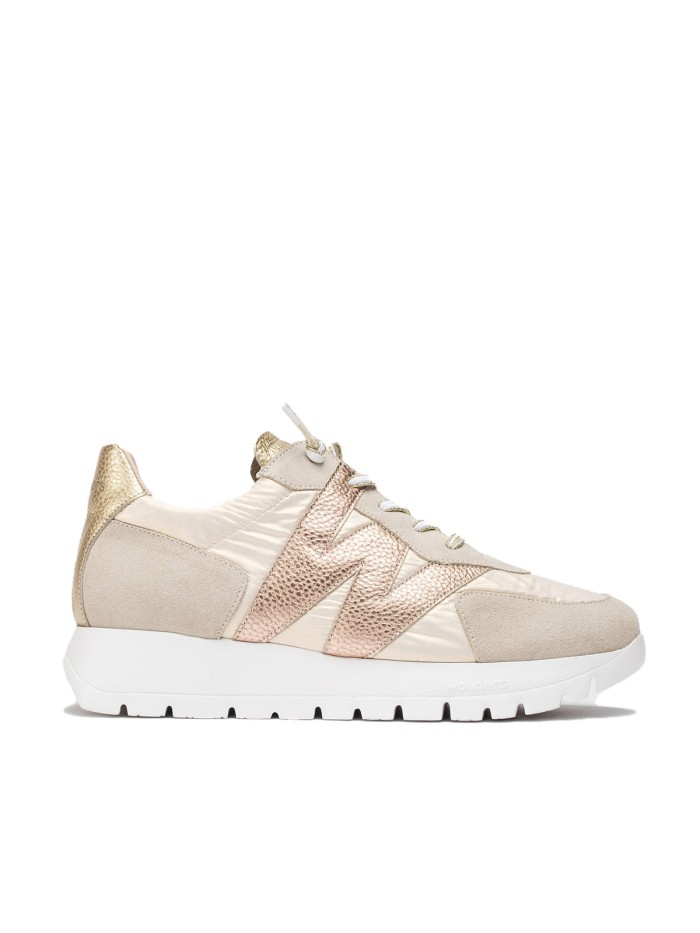 ZAPATILLAS ALTAS DE ESTILO CASUAL WONDERS OSLO A-2464 SAND-CELESTIAL