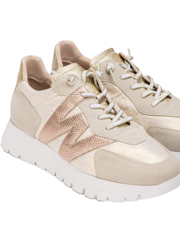 ZAPATILLAS ALTAS DE ESTILO CASUAL WONDERS OSLO A-2464 SAND-CELESTIAL