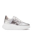 ZAPATILLAS CON SUELA VOLUMEN DE MUJER WONDERS ZENIT A-3622 PLATA-PLOMO