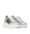 ZAPATILLAS CON SUELA VOLUMEN DE MUJER WONDERS ZENIT A-3622 PLATA-PLOMO