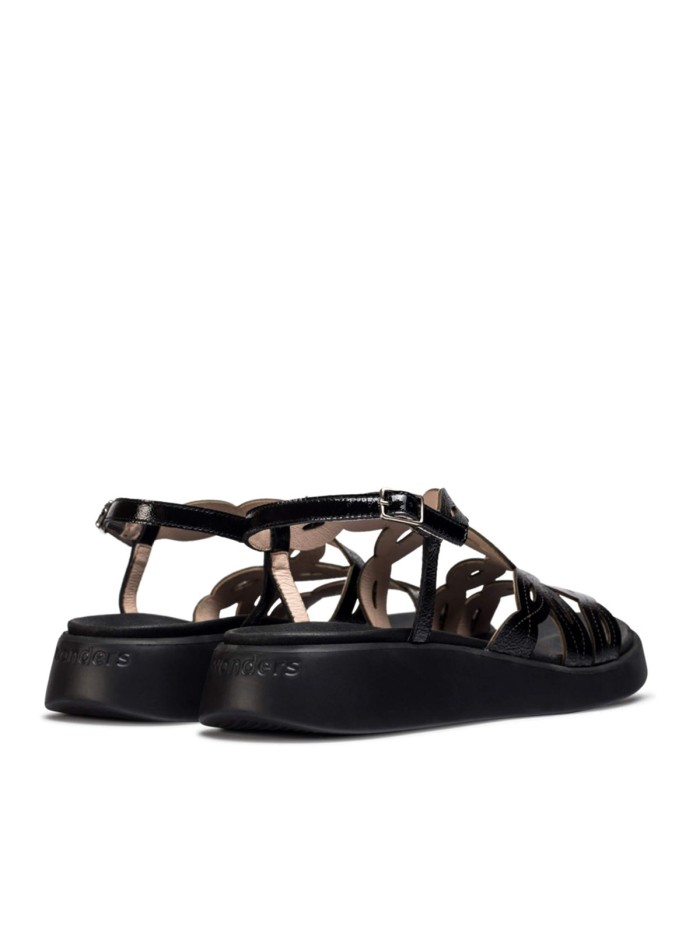 SANDALIAS CHAROL NEGRAS DE MUJER WONDERS DARYA C-6542