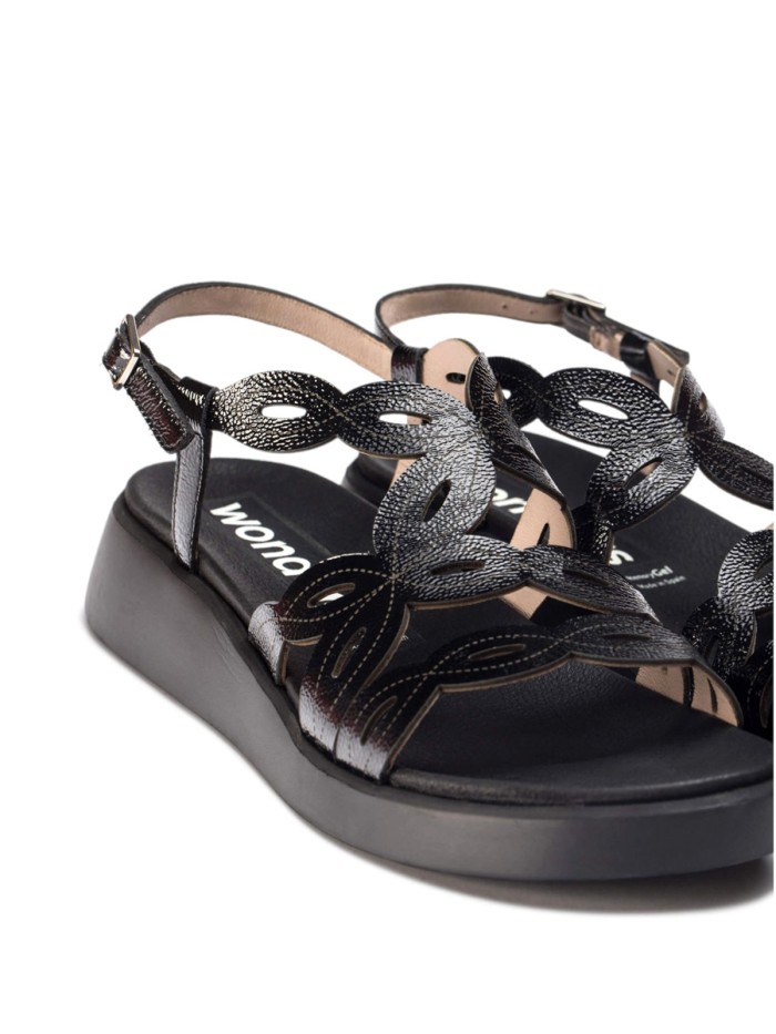 SANDALIAS CHAROL NEGRAS DE MUJER WONDERS DARYA C-6542