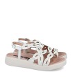 SANDALIA BLANCA DE PIEL TROQUELADA WONDERS DARYA C-6542