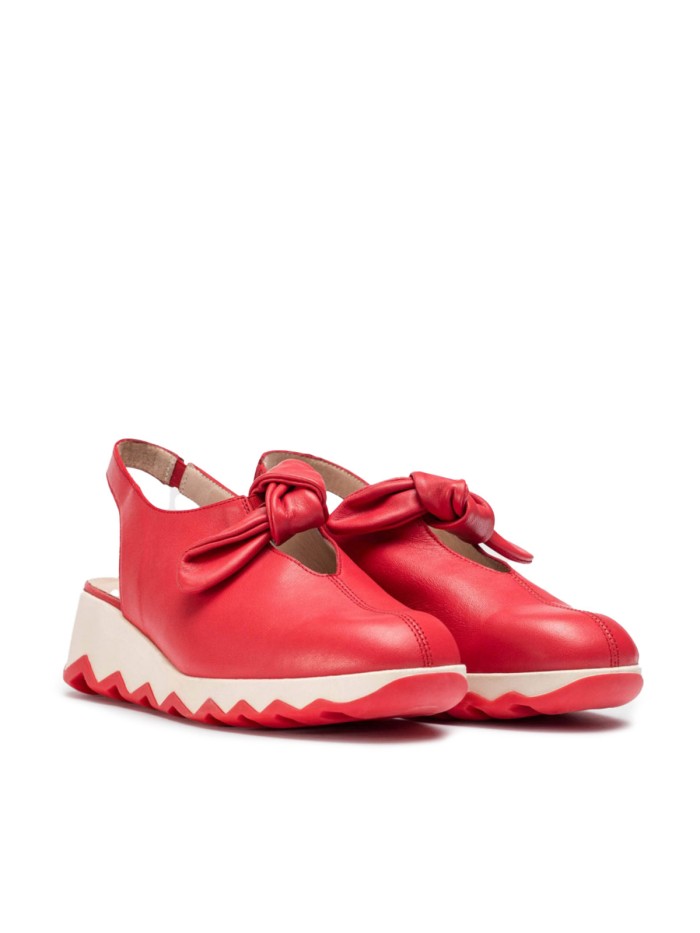 ZAPATO DESTALONADO LIGERO DE MUJER WONDERS AIXA C-7602 ROJO