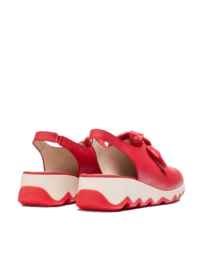 ZAPATO DESTALONADO LIGERO DE MUJER WONDERS AIXA C-7602 ROJO