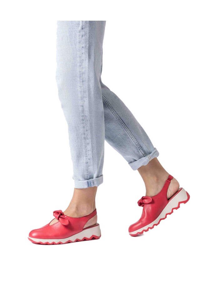 ZAPATO DESTALONADO LIGERO DE MUJER WONDERS AIXA C-7602 ROJO
