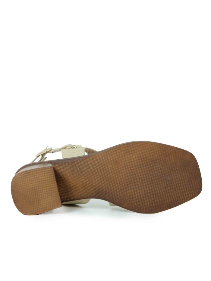 SANDALIAS DE TACÓN PLANTILLA DE GEL APLAUSO 2791 TAUPE