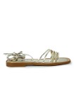 SANDALIAS CON TIRAS AJUSTABLES AL TOBILLO APLAUSO ORO
