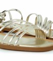 SANDALIAS CON TIRAS AJUSTABLES AL TOBILLO APLAUSO ORO