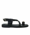 SANDALIAS DE TIRAS CRUZADAS CLAUDIA CUBA NEGRO