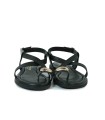 SANDALIAS DE TIRAS CRUZADAS CLAUDIA CUBA NEGRO