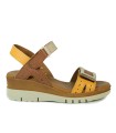 SANDALIAS DE CUÑA PLANTA DE GEL APLAUSO 8237 CUERO