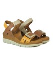 SANDALIAS DE CUÑA PLANTA DE GEL APLAUSO 8237 CUERO