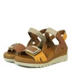 SANDALIAS DE CUÑA PLANTA DE GEL APLAUSO 8237 CUERO