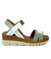 SANDALIAS DE CUÑA PLANTA DE GEL APLAUSO 8237 VERDE