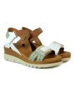 SANDALIAS DE CUÑA PLANTA DE GEL APLAUSO 8237 VERDE