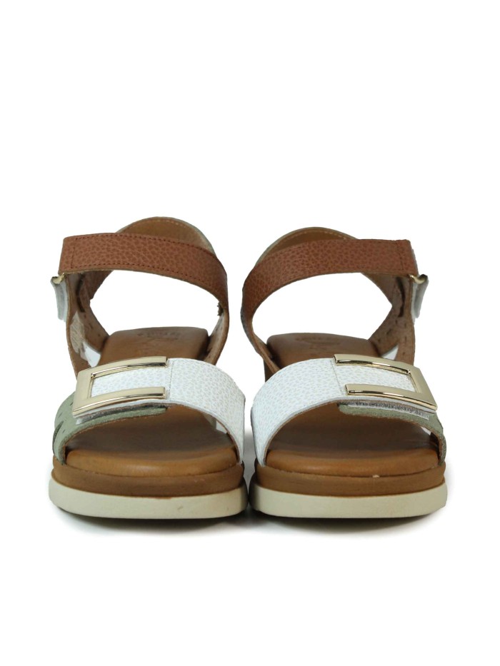 SANDALIAS DE CUÑA PLANTA DE GEL APLAUSO 8237 VERDE