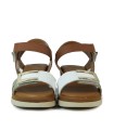 SANDALIAS DE CUÑA PLANTA DE GEL APLAUSO 8237 VERDE