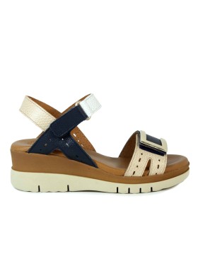 SANDALIAS DE TACÓN PLANTA DE GEL APLAUSO OMEGA 1979 BEIGE