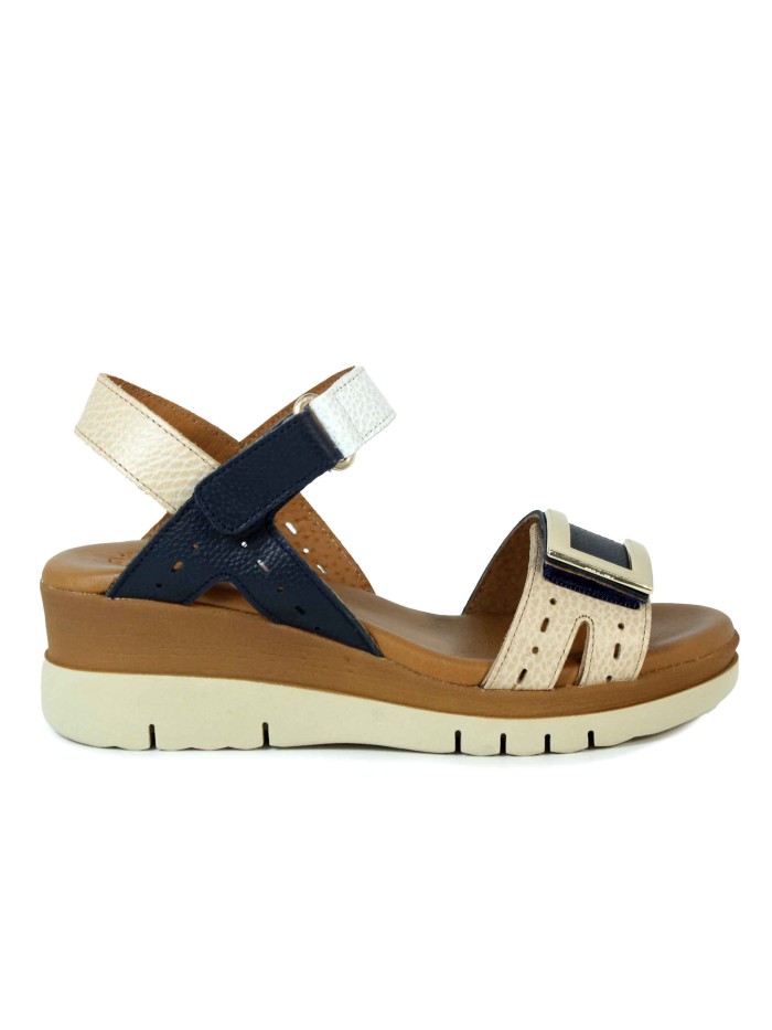 SANDALIAS DE TACÓN PLANTA DE GEL APLAUSO OMEGA 1979 BEIGE