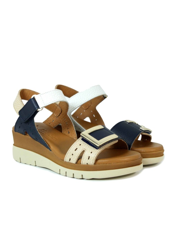 SANDALIAS DE TACÓN PLANTA DE GEL APLAUSO OMEGA 1979 BEIGE