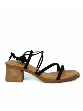SANDALIAS DE TACÓN PLANTILLA DE GEL 2790 APLAUSO NEGRO